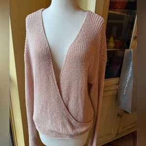 Forever 21 Blush V-Neck Sweater